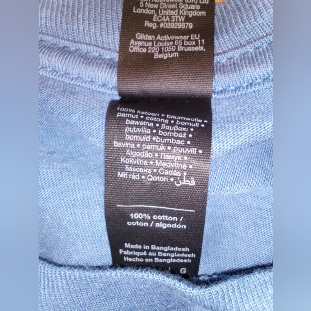 Peter Green ' Fleetwood Mac ' Blue/Gray Large T-Shirt - Picture 5 of 5